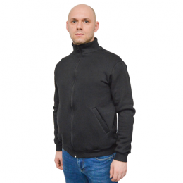 Толстовка без капюшона из футера однотонная