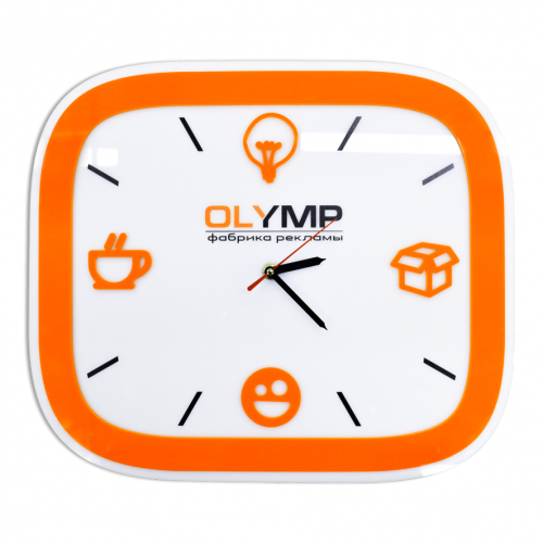 Часы оригинальные 2-слойные из акрила с цветной печатью