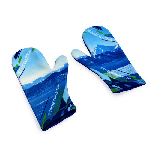 Варежки двухслойные из флиса с полной запечаткой