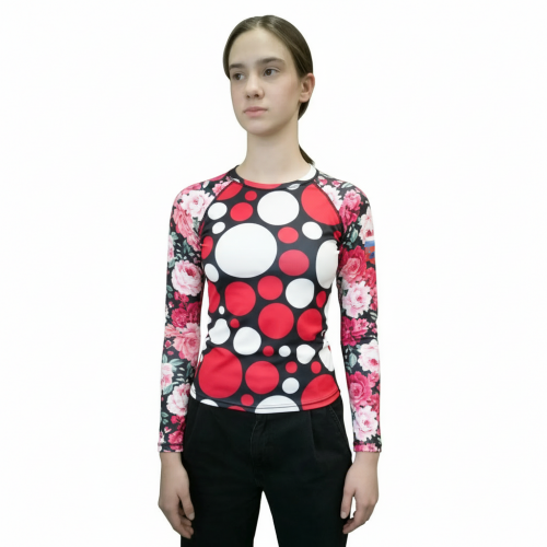 Рашгард детский классический, модель с длинным рукавом, материал бифлекс