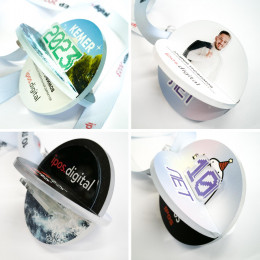 Медаль из акрила 3-слойная (два слоя пластика) с УФ-печатью