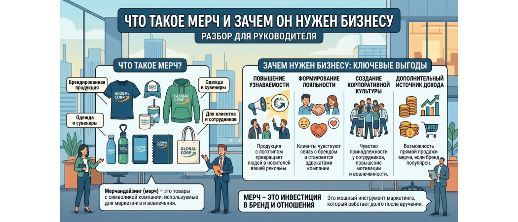 Что такое мерч и зачем он нужен бизнесу: разбор для руководителя