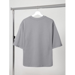 Футболка оверсайз унисекс Kosmos 2.0, светло-серая