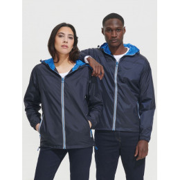Ветровка Skate, ярко-синяя с неоново-желтым
