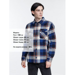 Куртка-рубашка оверсайз унисекс Noah, синяя