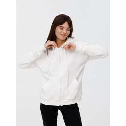 Толстовка унисекс оверсайз на молнии Zippy Terry, белая