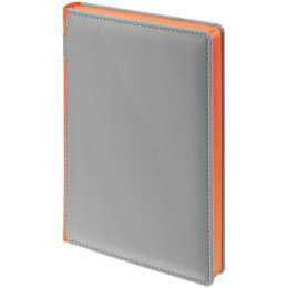 Ежедневник Spain Shall на заказ, недатированный, серый с оранжевым