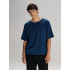 Футболка оверсайз унисекс Vozduh, темно-синяя