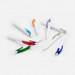 Ручка шариковая Bento, белая с синим