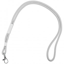 Шнурок для бейджа Tube Metal, серый