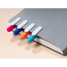 Ручка шариковая Swiper Soft Touch, неоново-оранжевая с белым