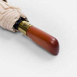 Зонт складной Cloudburst в подарочной упаковке, бежевый