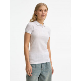 Рубашка поло женская Brandy Women, белая с темно-синим