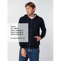 Толстовка на молнии с капюшоном Siverga 2.0, темно-синяя