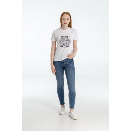 Футболка женская Bear, белая