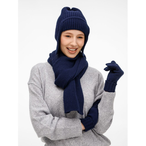 Шапка-ушанка Catch Match, темно-синяя