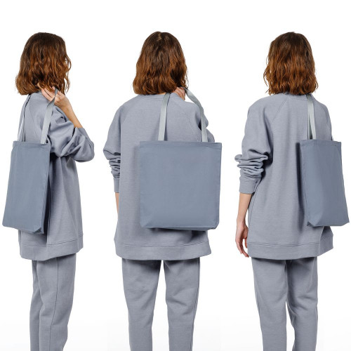 Шопер B5, серый с серыми ручками