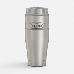 Термокружка King 470, серебристая (стальная)