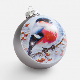 Елочный шар Finery Matt, 8 см, матовый серебристый