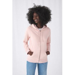 Толстовка на молнии с капюшоном женская BNC Inspire (Organic), темно-синяя