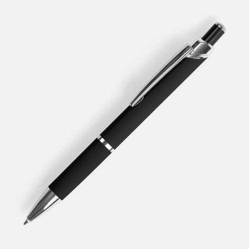 Ручка шариковая Chromos Soft Touch, черная