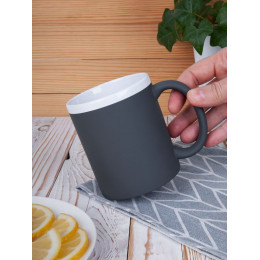 Кружка StopSpot с покрытием софт-тач, серая