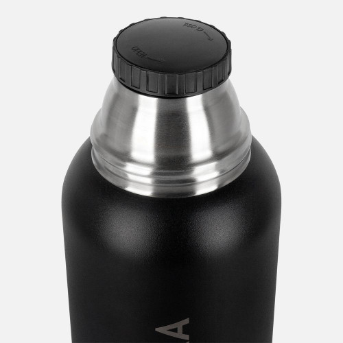 Термос Relaxika 1200 со стикерпаком, черный