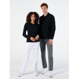 Рубашка поло мужская с длинным рукавом Winter II 210 шоколадно-коричневая