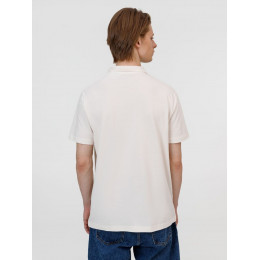 Рубашка поло унисекс Pulse, молочно-белая