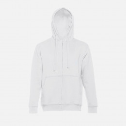 Толстовка мужская на молнии с капюшоном Amsterdam, белая