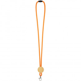 Шнурок для бейджа Tube Wood, оранжевый