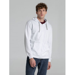 Толстовка на молнии с капюшоном Unit Siverga, белая