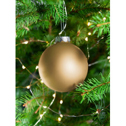 Елочный шар Finery Matt, 8 см, матовый золотистый