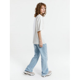 Джемпер с коротким рукавом Siluetti Volumica, молочно-белый