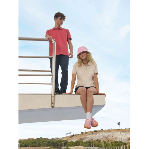 Рубашка поло унисекс Pacific, розовая (лососевая)