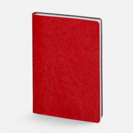Ежедневник Nebraska Flex, недатированный, красный с серебристым