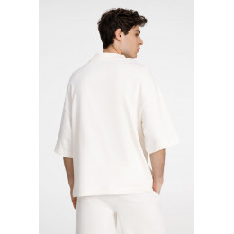 Футболка оверсайз унисекс T9, молочно-белая