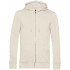 Толстовка на молнии с капюшоном унисекс BNC Inspire (Organic), молочно-белая