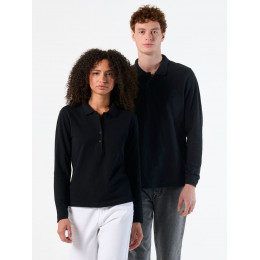 Рубашка поло мужская с длинным рукавом Winter II 210 шоколадно-коричневая