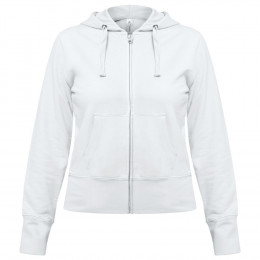 Толстовка женская Hooded Full Zip белая