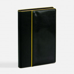 Ежедневник Alanis, недатированный, черный с желтым