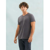 Футболка унисекс Regent с V-образным вырезом, темно-серая