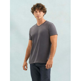 Футболка унисекс Regent с V-образным вырезом, темно-серая