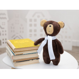 Мягкая игрушка Beastie Toys, мишка с белым шарфом