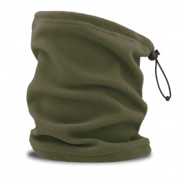 Шарф-бафф HOTTY-S с регулятором шнура, оливковый, флис, 100% полиэстер, 230 г/м2