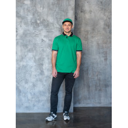 Рубашка поло мужская STAN с контрастными деталями хлопок/полиэстер 185, 04С
