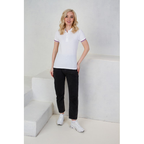 Рубашка поло женская STAN триколор хлопок/полиэстер 185, 04WRUS