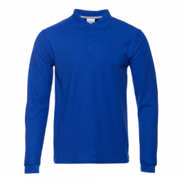 Рубашка поло мужская STAN длинный рукав хлопок/полиэстер 185, 04S