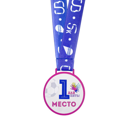 Медаль из акрила 1-слойная с УФ-печатью D-40, толщина 10 мм