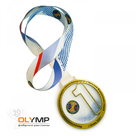 Медаль из акрила с пластиком 2-слойная с УФ-печатью